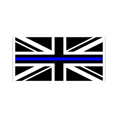 Thin Blue Line Flag United Kingdom (United Kingdom) STICKER Vinyl Kiss-Cut Decal 2 Inch White - The Sticker Space
