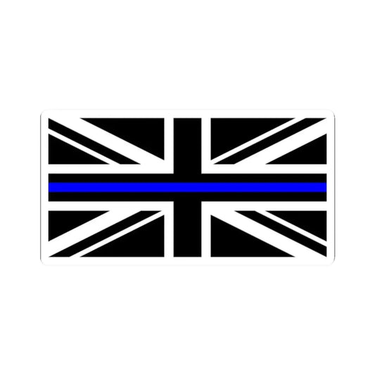 Thin Blue Line Flag United Kingdom (United Kingdom) STICKER Vinyl Kiss-Cut Decal 2 Inch White - The Sticker Space