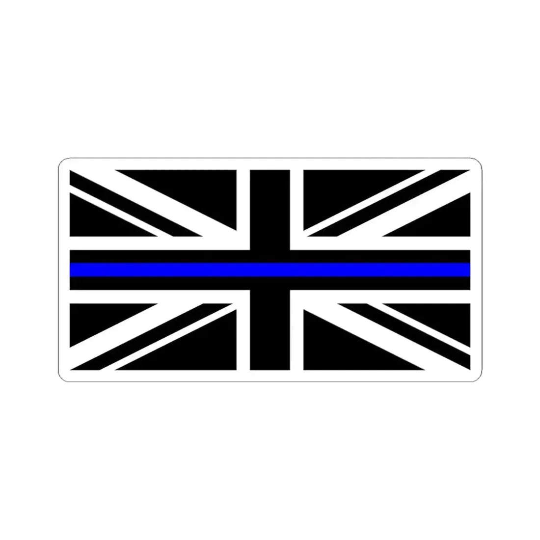 Thin Blue Line Flag United Kingdom (United Kingdom) STICKER Vinyl Kiss-Cut Decal 6 Inch White - The Sticker Space