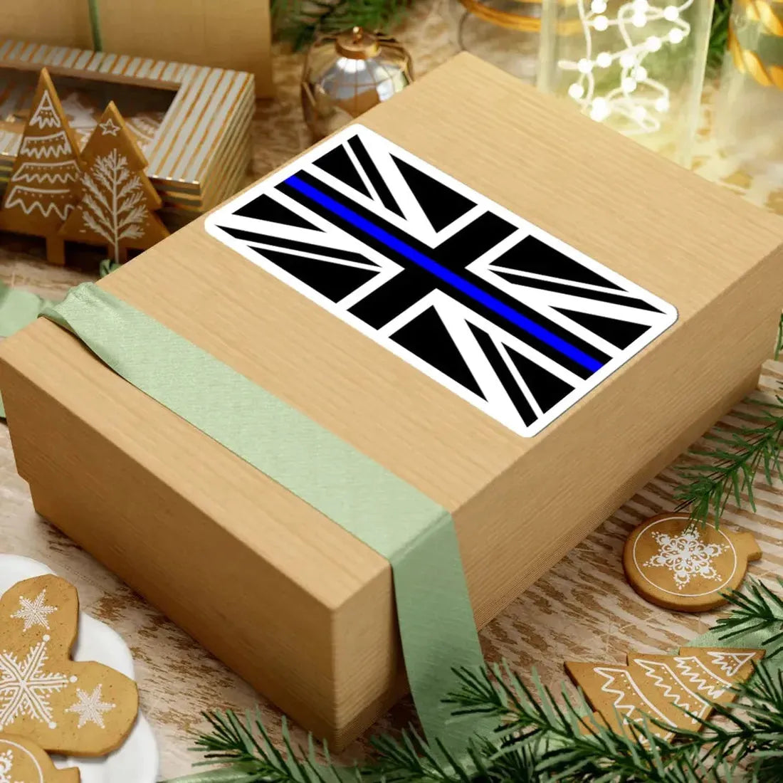 Thin Blue Line Flag United Kingdom (United Kingdom) STICKER Vinyl Kiss-Cut Decal - The Sticker Space