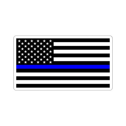 Thin Blue Line Flag United States (United States) STICKER Vinyl Kiss-Cut Decal 6 Inch White - The Sticker Space
