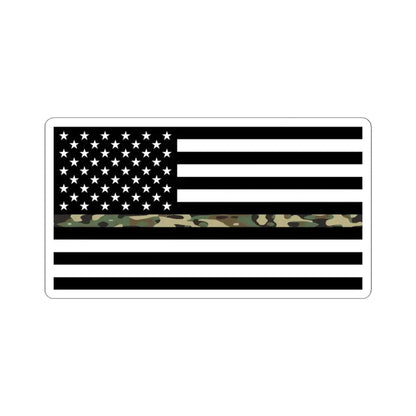 Thin Camo Line Flag United States (United States) STICKER Vinyl Kiss-Cut Decal 3 Inch White - The Sticker Space