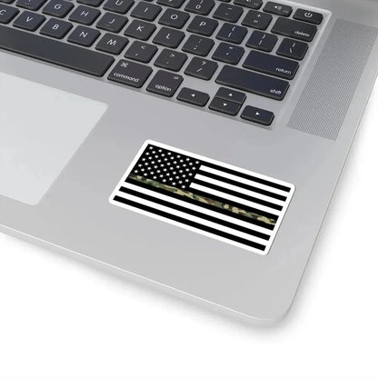 Thin Camo Line Flag United States (United States) STICKER Vinyl Kiss-Cut Decal - The Sticker Space