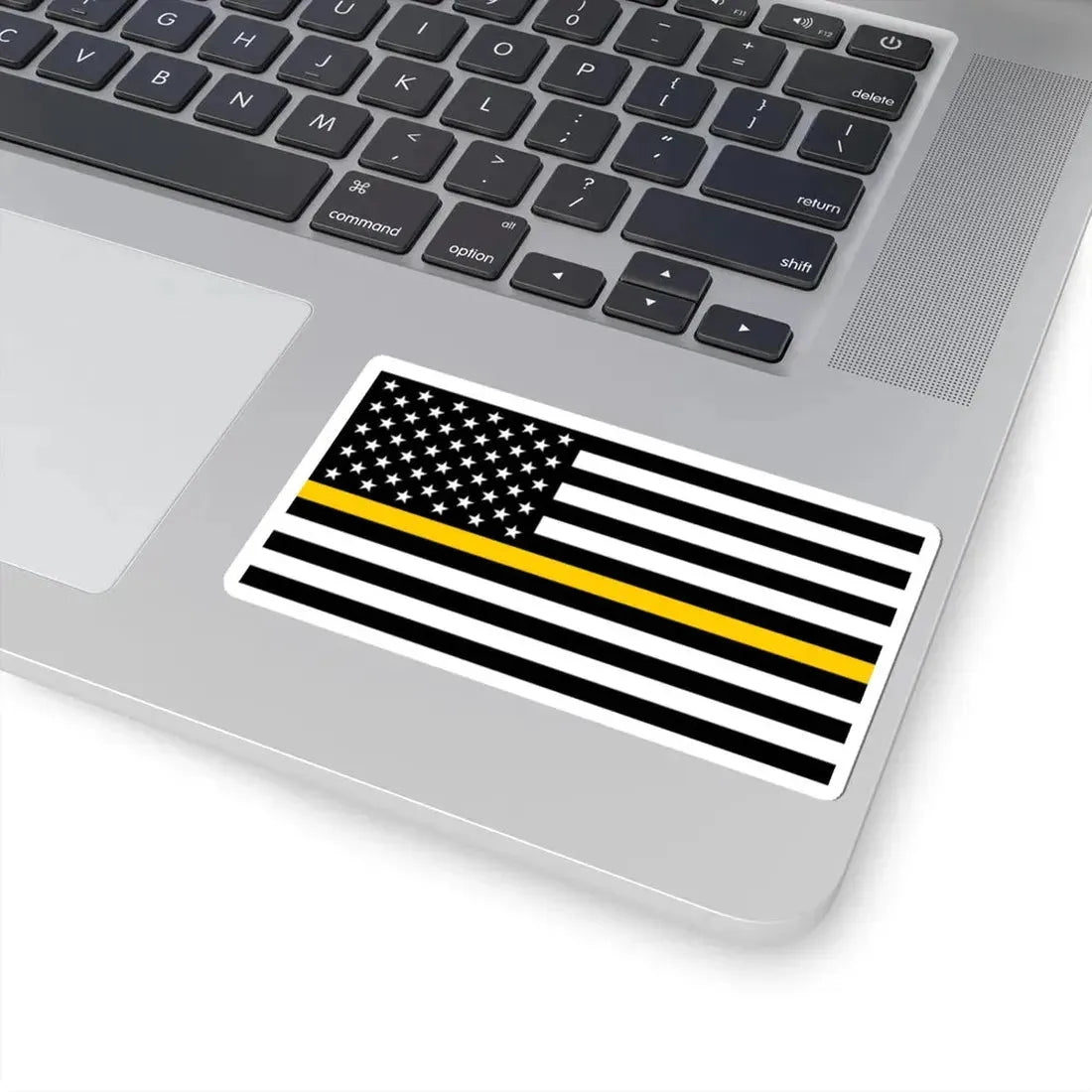 Thin Gold Line Flag United States (United States) STICKER Vinyl Kiss-Cut Decal - The Sticker Space