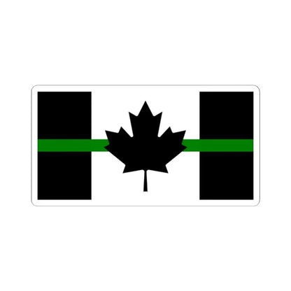 Thin Green Line Flag Canada (Canada) STICKER Vinyl Kiss-Cut Decal 2 Inch White - The Sticker Space