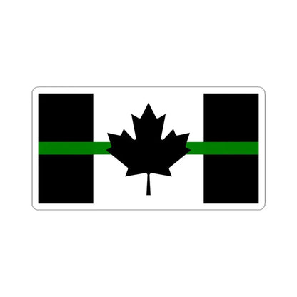 Thin Green Line Flag Canada (Canada) STICKER Vinyl Kiss-Cut Decal 6 Inch White - The Sticker Space