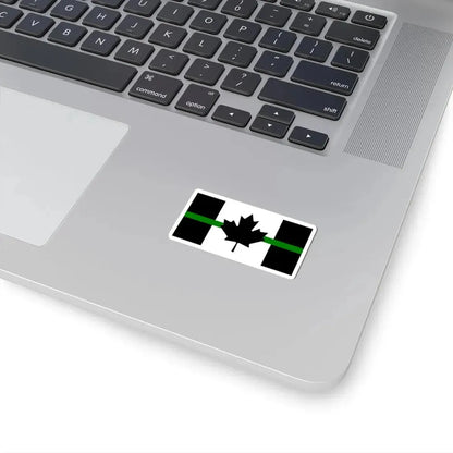 Thin Green Line Flag Canada (Canada) STICKER Vinyl Kiss-Cut Decal - The Sticker Space