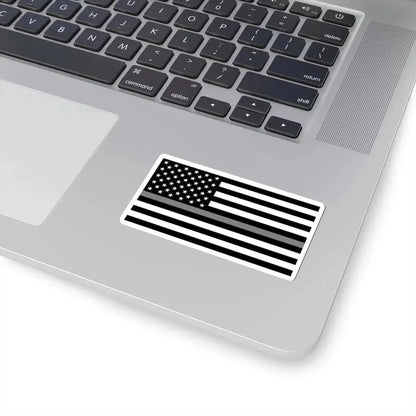 Thin Grey Line Flag United States (United States) STICKER Vinyl Kiss-Cut Decal - The Sticker Space