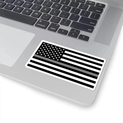 Thin Grey Line Flag United States (United States) STICKER Vinyl Kiss-Cut Decal - The Sticker Space
