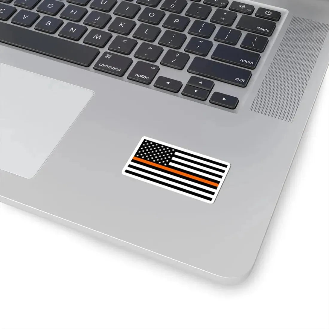 Thin Orange Line Flag United States (United States) STICKER Vinyl Kiss-Cut Decal - The Sticker Space