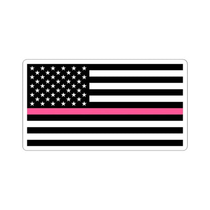 Thin Pink Line Flag United States (United States) STICKER Vinyl Kiss-Cut Decal 6 Inch White - The Sticker Space