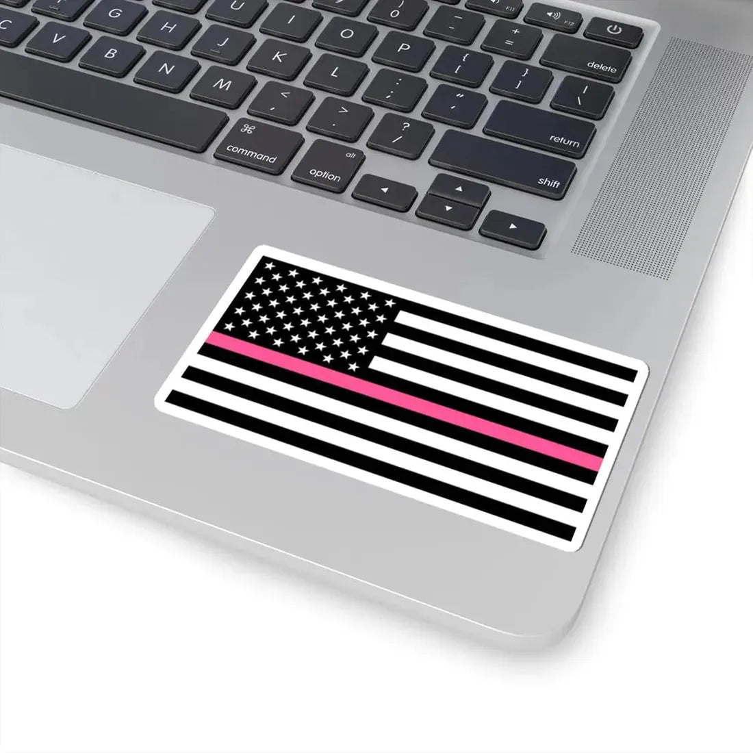 Thin Pink Line Flag United States (United States) STICKER Vinyl Kiss-Cut Decal - The Sticker Space
