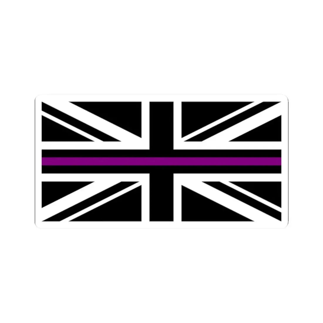 Thin Purple Line Flag United Kingdom (United Kingdom) STICKER Vinyl Kiss-Cut Decal 2 Inch White - The Sticker Space