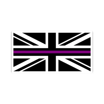 Thin Purple Line Flag United Kingdom (United Kingdom) STICKER Vinyl Kiss-Cut Decal 2 Inch White - The Sticker Space