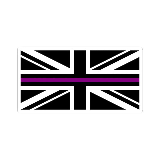 Thin Purple Line Flag United Kingdom (United Kingdom) STICKER Vinyl Kiss-Cut Decal 2 Inch White - The Sticker Space