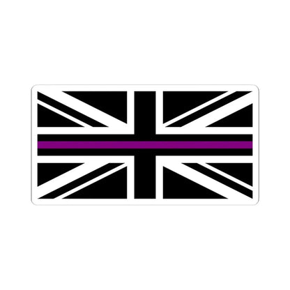 Thin Purple Line Flag United Kingdom (United Kingdom) STICKER Vinyl Kiss-Cut Decal 3 Inch White - The Sticker Space