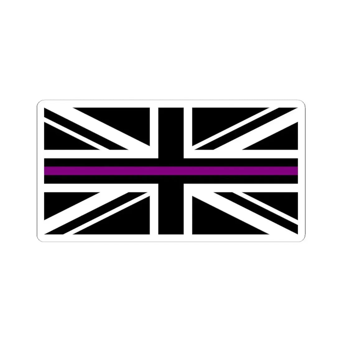 Thin Purple Line Flag United Kingdom (United Kingdom) STICKER Vinyl Kiss-Cut Decal 4 Inch White - The Sticker Space