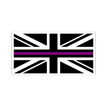 Thin Purple Line Flag United Kingdom (United Kingdom) STICKER Vinyl Kiss-Cut Decal 4 Inch White - The Sticker Space