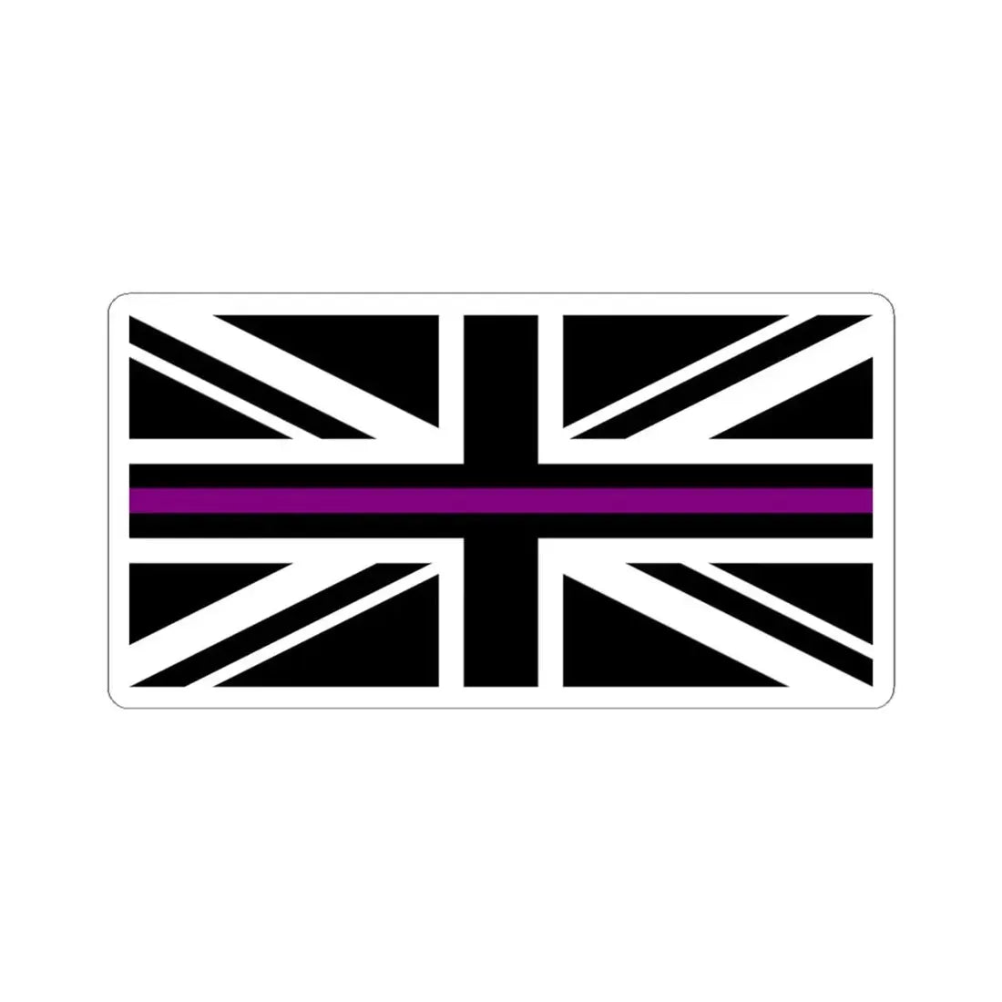 Thin Purple Line Flag United Kingdom (United Kingdom) STICKER Vinyl Kiss-Cut Decal 6 Inch White - The Sticker Space