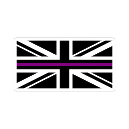 Thin Purple Line Flag United Kingdom (United Kingdom) STICKER Vinyl Kiss-Cut Decal 6 Inch White - The Sticker Space