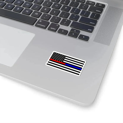 Thin Red-Blue Line Flag United States (United States) STICKER Vinyl Kiss-Cut Decal - The Sticker Space