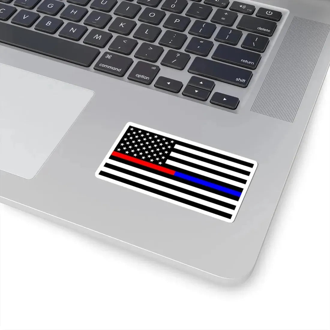 Thin Red-Blue Line Flag United States (United States) STICKER Vinyl Kiss-Cut Decal - The Sticker Space