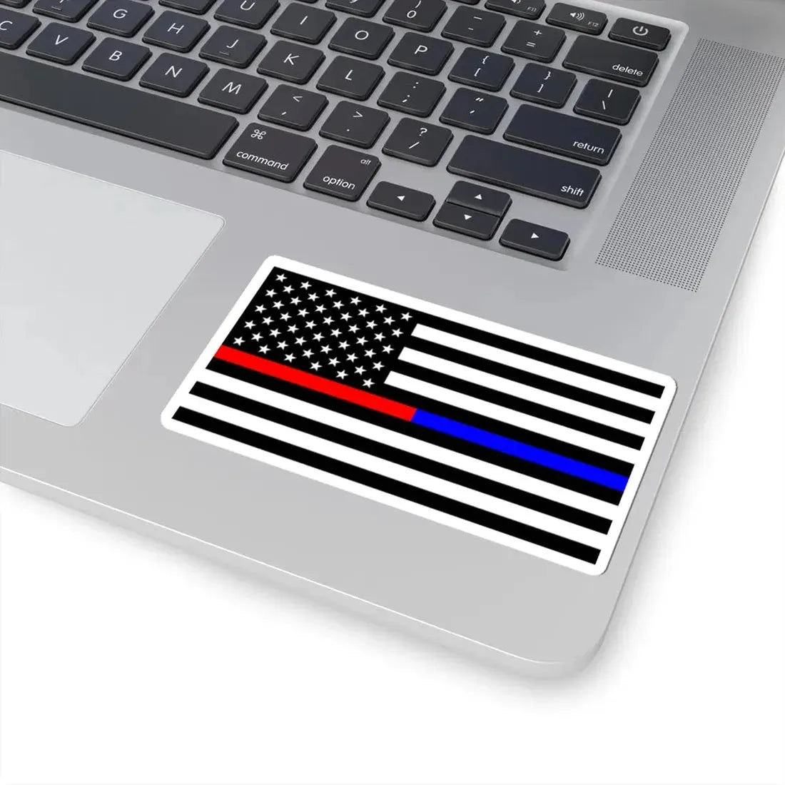 Thin Red-Blue Line Flag United States (United States) STICKER Vinyl Kiss-Cut Decal - The Sticker Space
