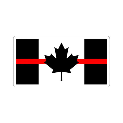 Thin Red Line Flag Canada (Canada) STICKER Vinyl Kiss-Cut Decal 2 Inch White - The Sticker Space