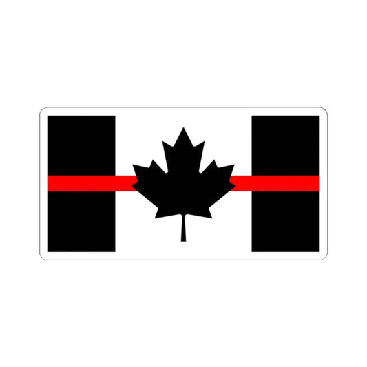 Thin Red Line Flag Canada (Canada) STICKER Vinyl Kiss-Cut Decal 2 Inch White - The Sticker Space