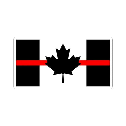 Thin Red Line Flag Canada (Canada) STICKER Vinyl Kiss-Cut Decal 3 Inch White - The Sticker Space
