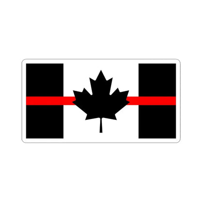 Thin Red Line Flag Canada (Canada) STICKER Vinyl Kiss-Cut Decal 6 Inch White - The Sticker Space
