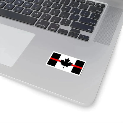 Thin Red Line Flag Canada (Canada) STICKER Vinyl Kiss-Cut Decal - The Sticker Space