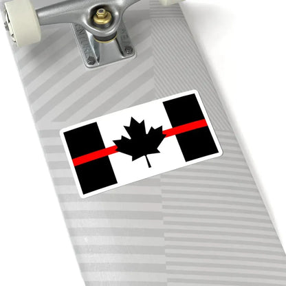 Thin Red Line Flag Canada (Canada) STICKER Vinyl Kiss-Cut Decal - The Sticker Space