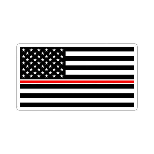 Thin Red Line Flag United States healthcare variant (United States) STICKER Vinyl Kiss-Cut Decal 2 Inch White - The Sticker Space