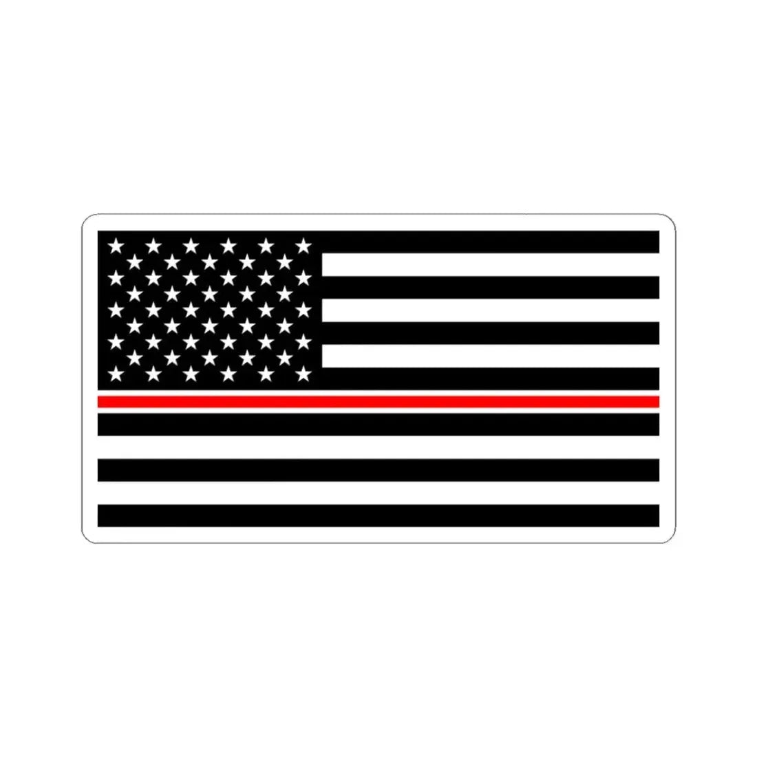 Thin Red Line Flag United States healthcare variant (United States) STICKER Vinyl Kiss-Cut Decal 3 Inch White - The Sticker Space