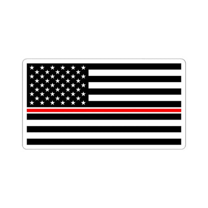 Thin Red Line Flag United States healthcare variant (United States) STICKER Vinyl Kiss-Cut Decal 3 Inch White - The Sticker Space