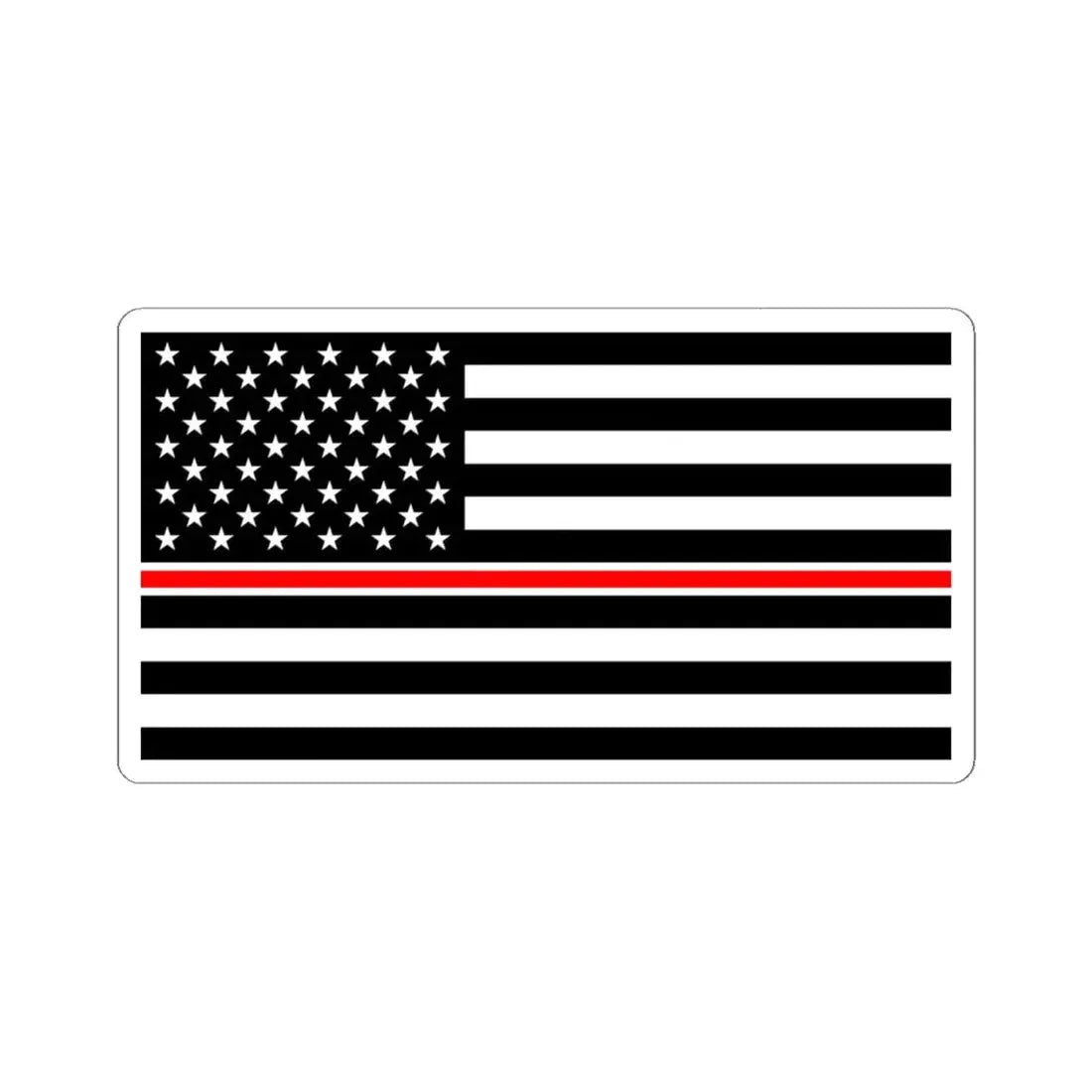 Thin Red Line Flag United States healthcare variant (United States) STICKER Vinyl Kiss-Cut Decal 4 Inch White - The Sticker Space