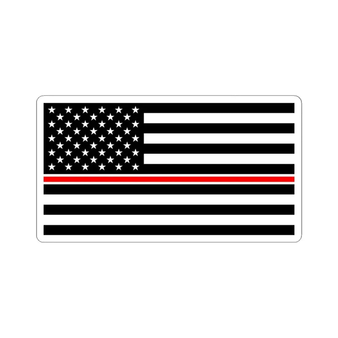 Thin Red Line Flag United States healthcare variant (United States) STICKER Vinyl Kiss-Cut Decal 6 Inch White - The Sticker Space