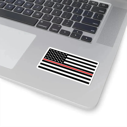 Thin Red Line Flag United States healthcare variant (United States) STICKER Vinyl Kiss-Cut Decal - The Sticker Space