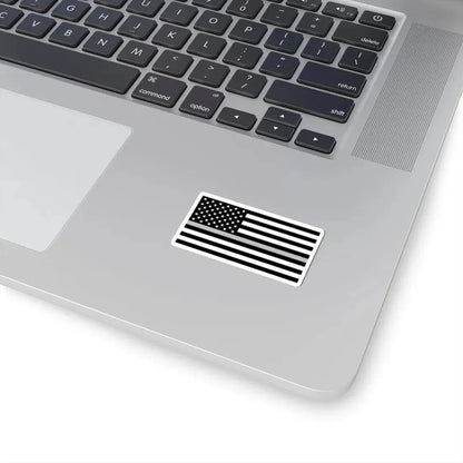 Thin Silver Line Flag United States (United States) STICKER Vinyl Kiss-Cut Decal - The Sticker Space