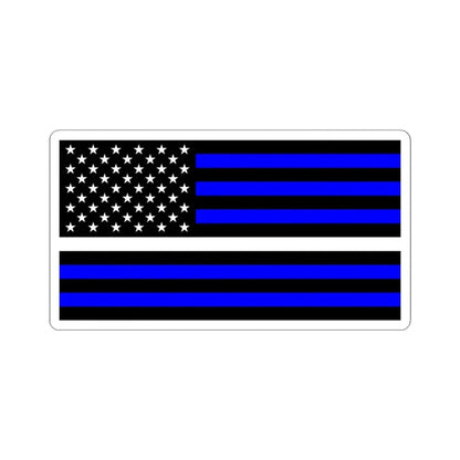 Thin White Line Flag United States (United States) STICKER Vinyl Kiss-Cut Decal 3 Inch White - The Sticker Space
