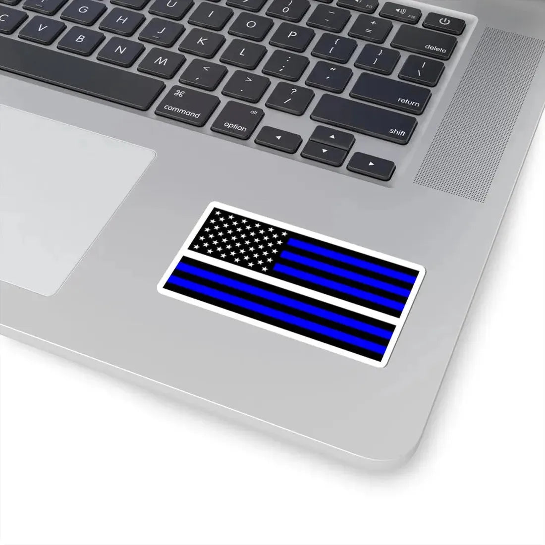 Thin White Line Flag United States (United States) STICKER Vinyl Kiss-Cut Decal - The Sticker Space