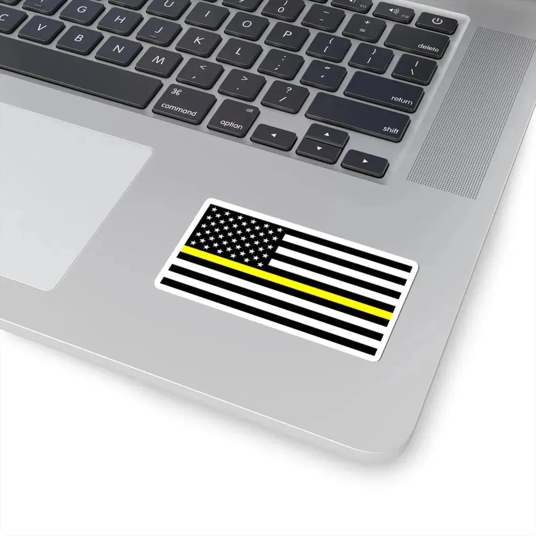 Thin Yellow Line Flag United States (United States) STICKER Vinyl Kiss-Cut Decal - The Sticker Space