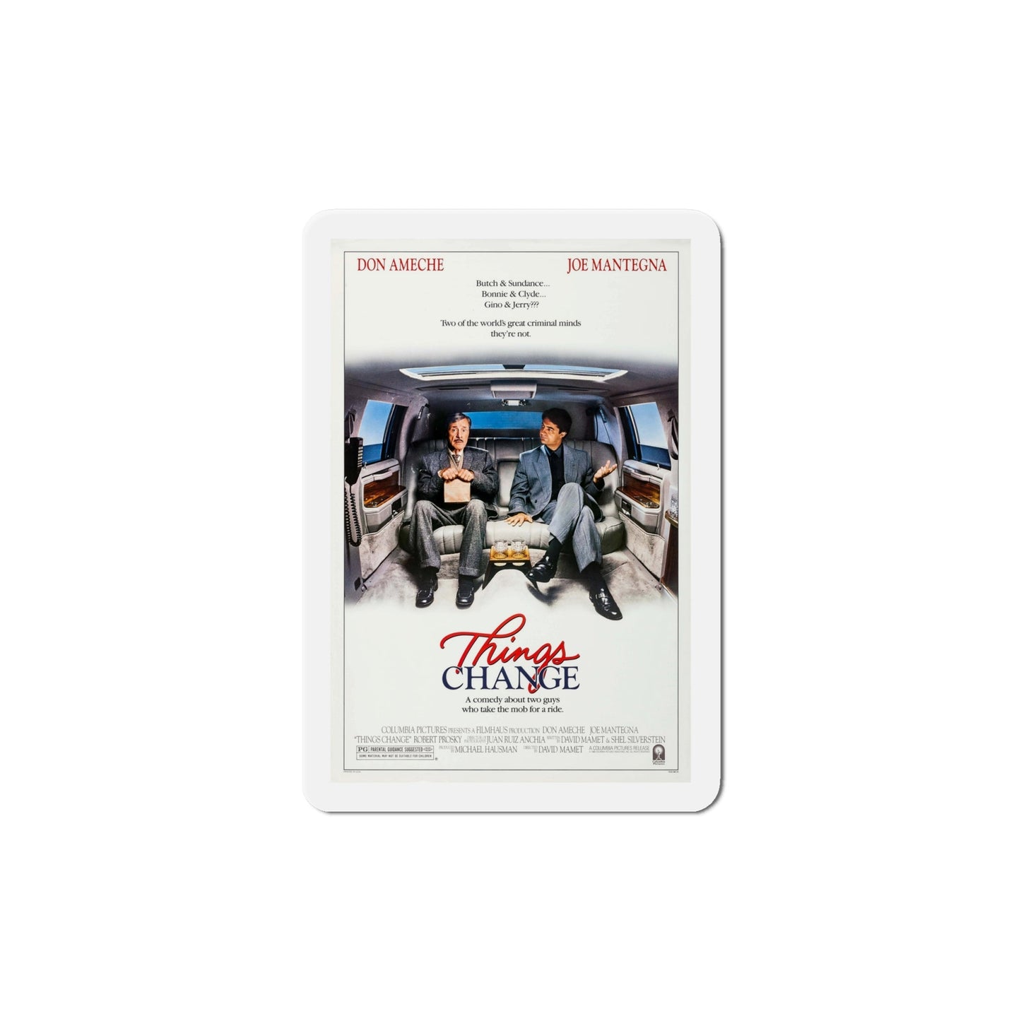 Things Change 1988 Movie Poster Die-Cut Magnet-6 Inch-The Sticker Space
