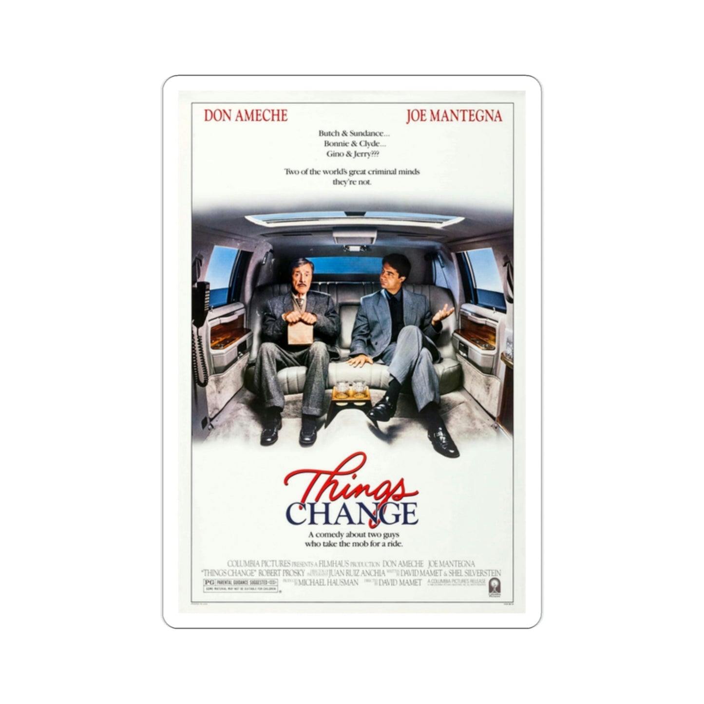 Things Change 1988 Movie Poster STICKER Vinyl Die-Cut Decal-2 Inch-The Sticker Space
