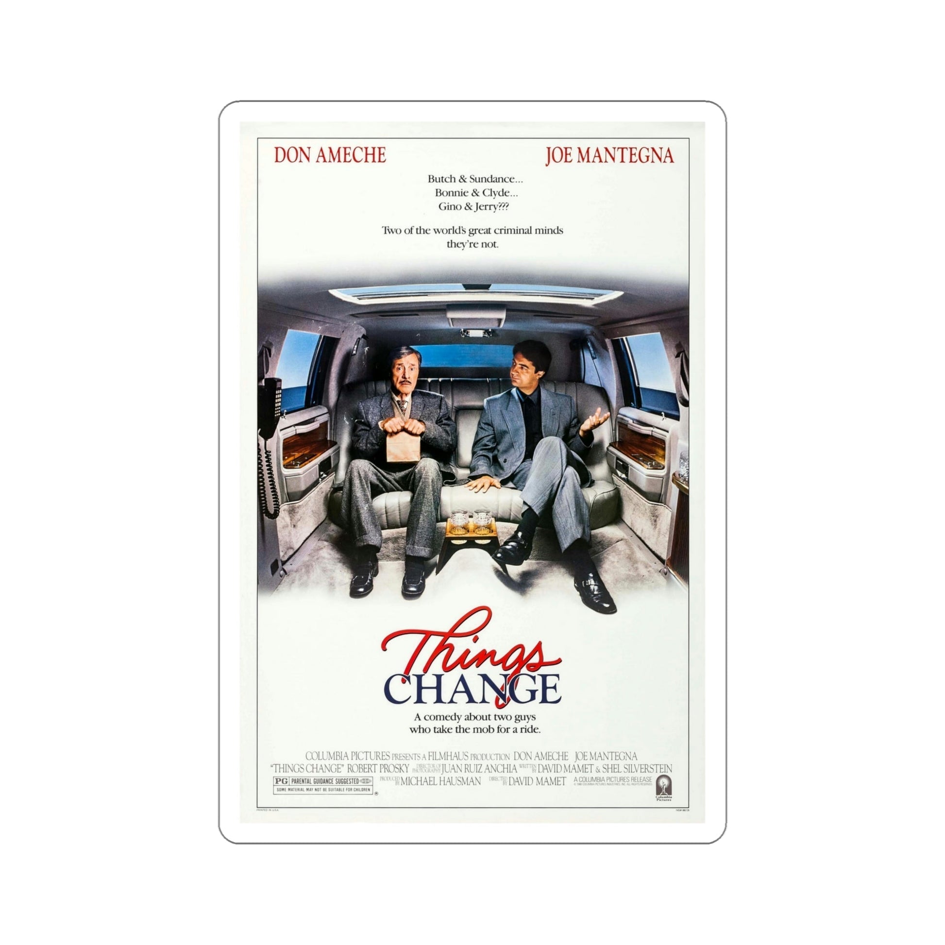 Things Change 1988 Movie Poster STICKER Vinyl Die-Cut Decal-5 Inch-The Sticker Space