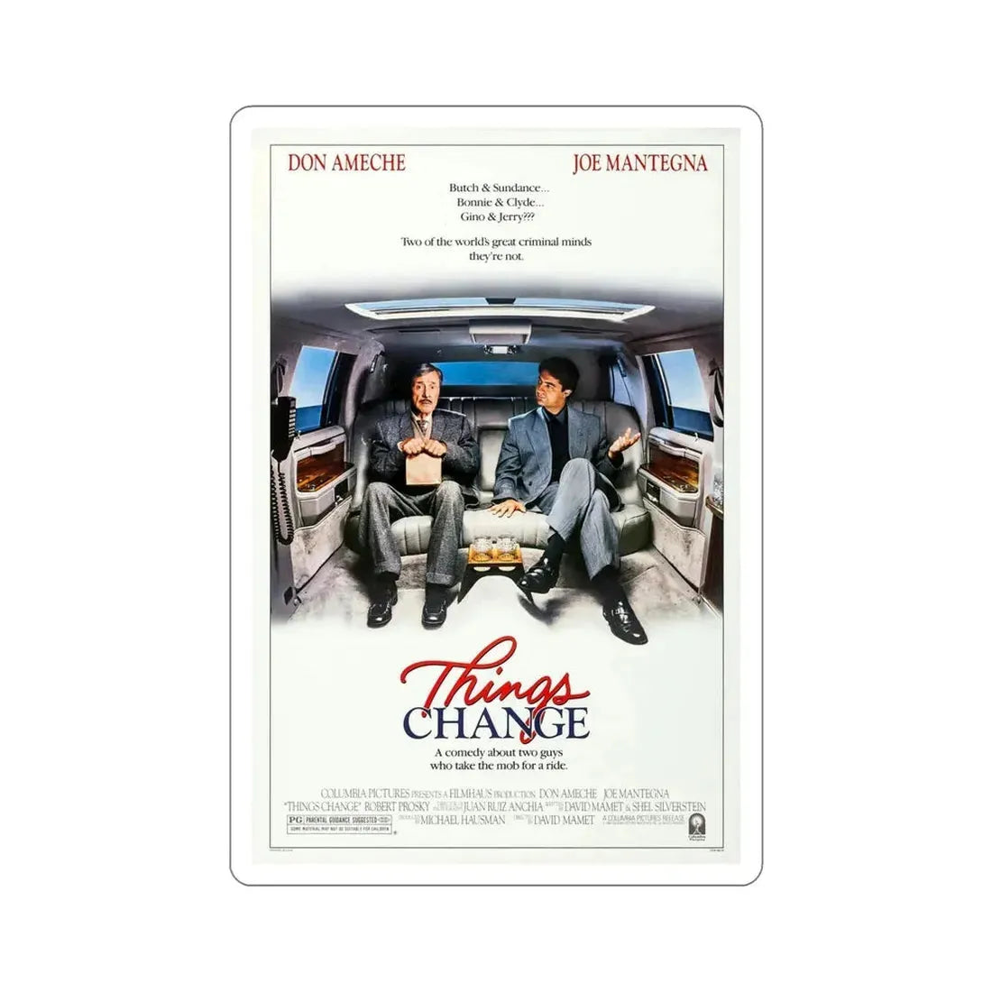 Things Change 1988 Movie Poster STICKER Vinyl Die-Cut Decal 6 Inch - The Sticker Space