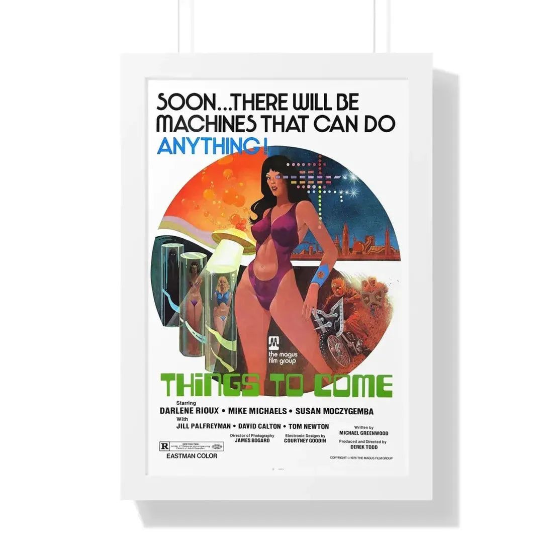 THINGS TO COME 1976 - Framed Movie Poster 16″ x 24″ White - The Sticker Space