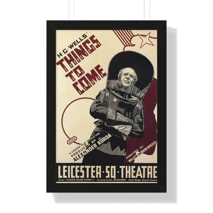 THINGS TO COME (3) 1936 - Framed Movie Poster 16″ x 24″ Black - The Sticker Space
