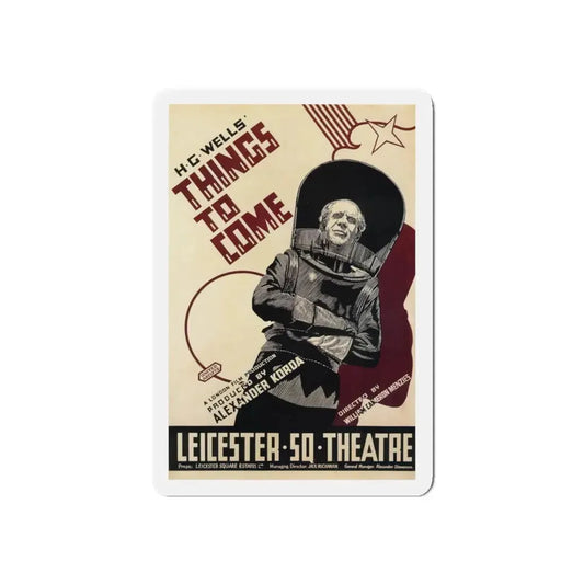 THINGS TO COME (3) 1936 Movie Poster - Refrigerator Magnet 6 Inch Die-Cut - The Sticker Space